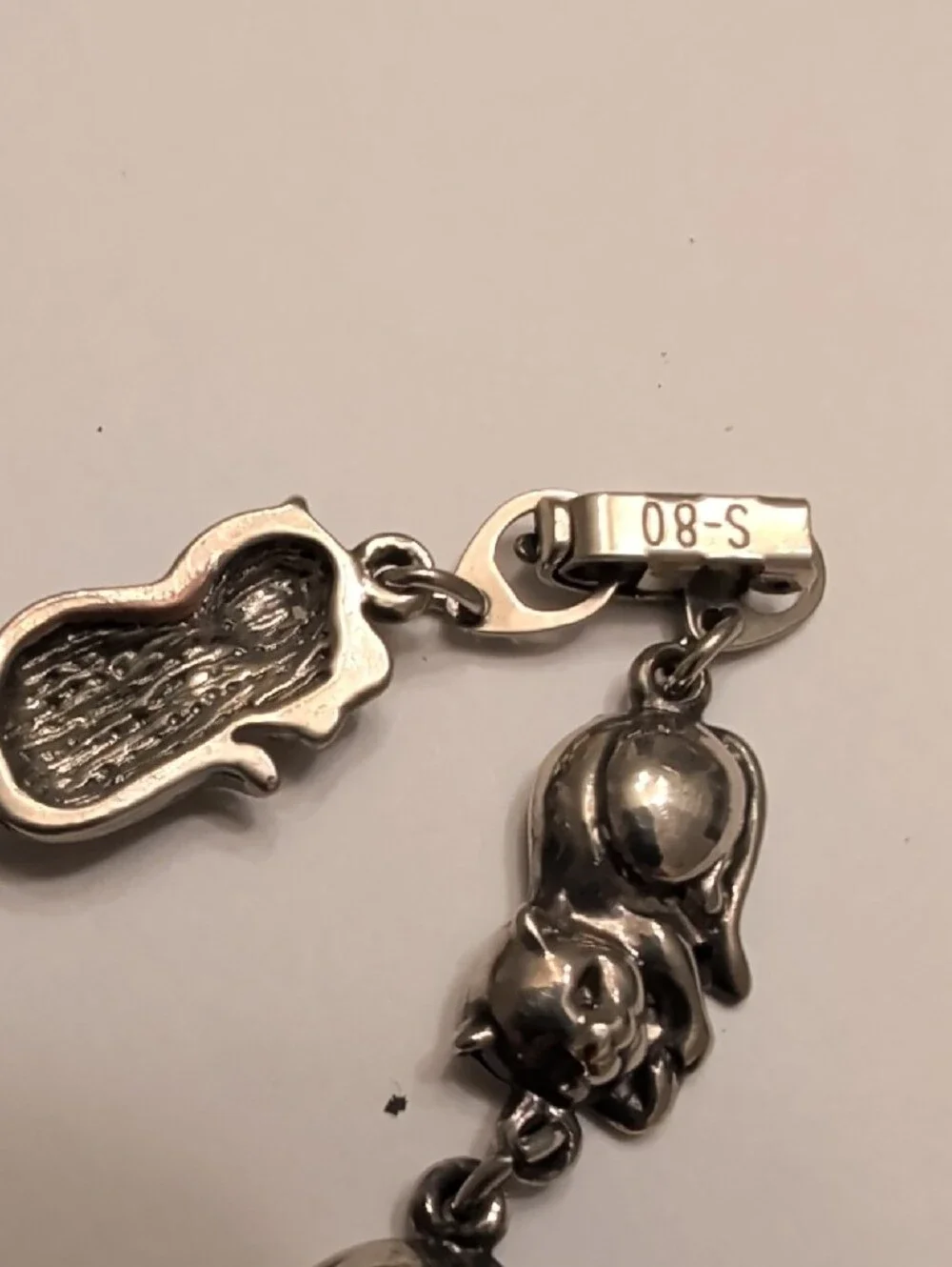 Silver Cat Link Bracelet - Women's Jewelry
